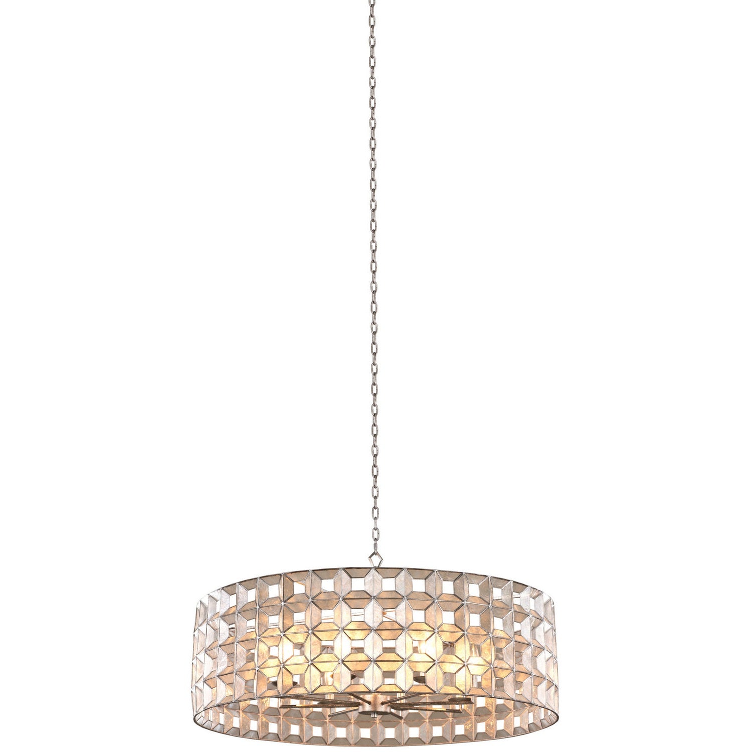 Kalco - 509153OSL - Eight Light Pendant - Prado - Oxidized Silver Leaf