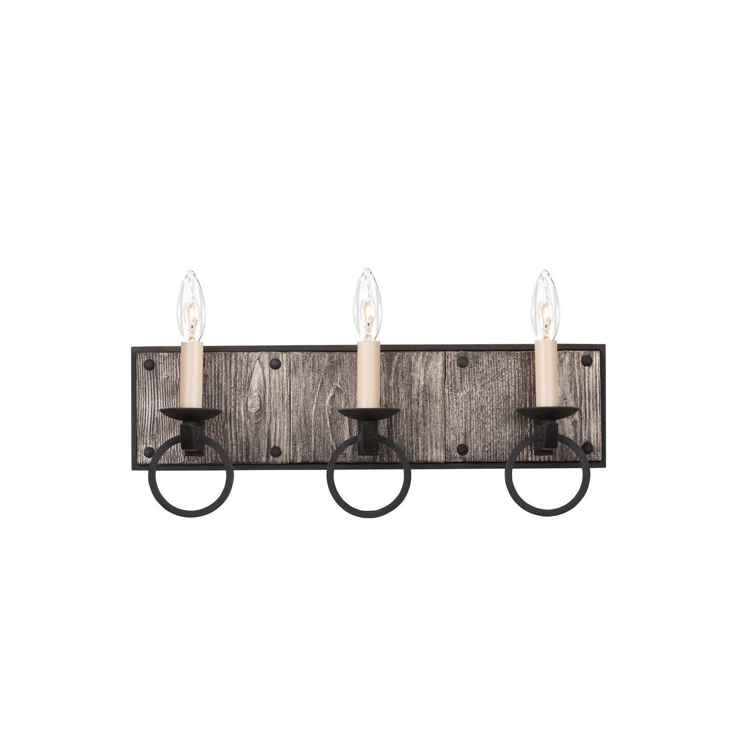 Kalco - 509233BI - Three Light Bath - Laramie - Black Iron