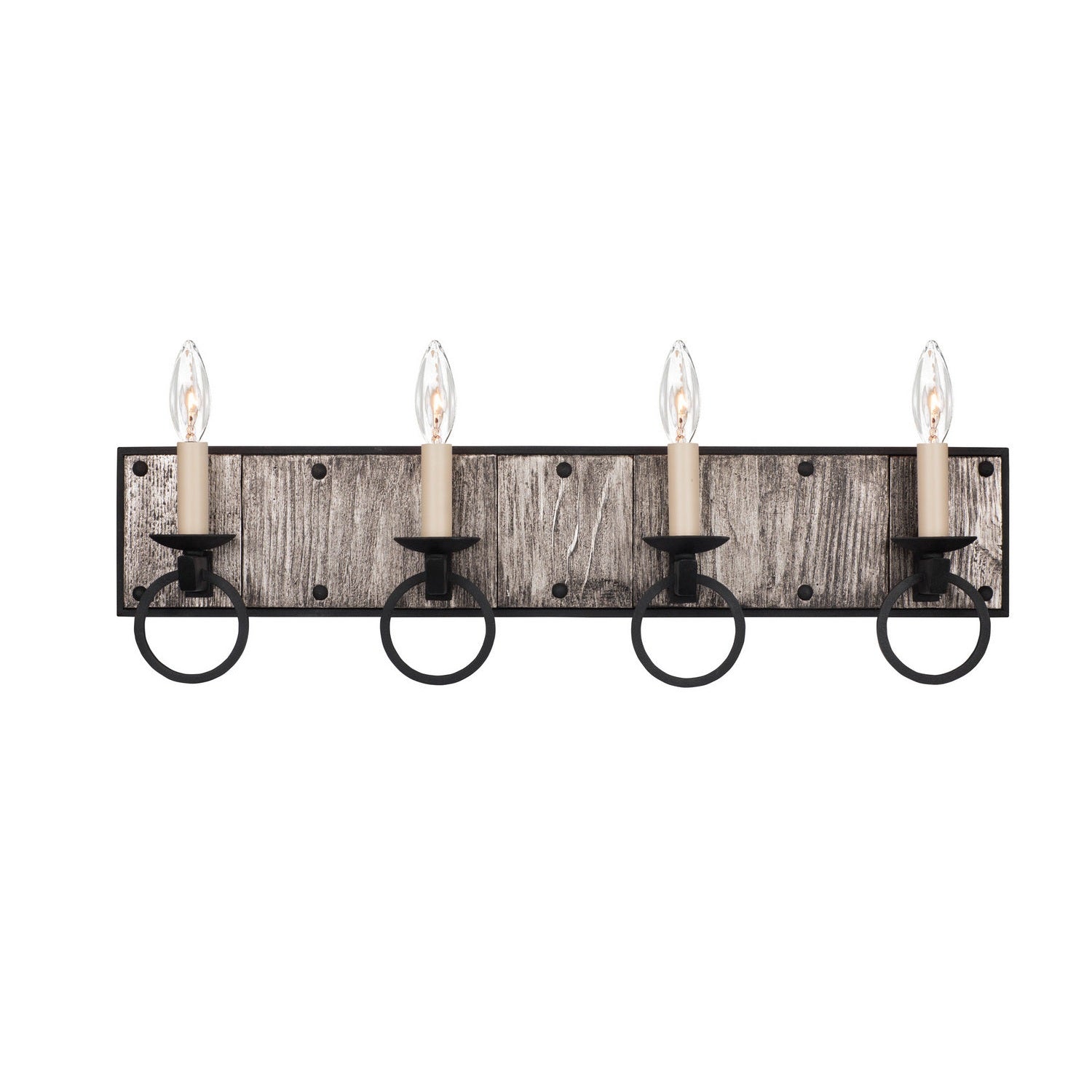 Kalco - 509234BI - Four Light Bath - Laramie - Black Iron