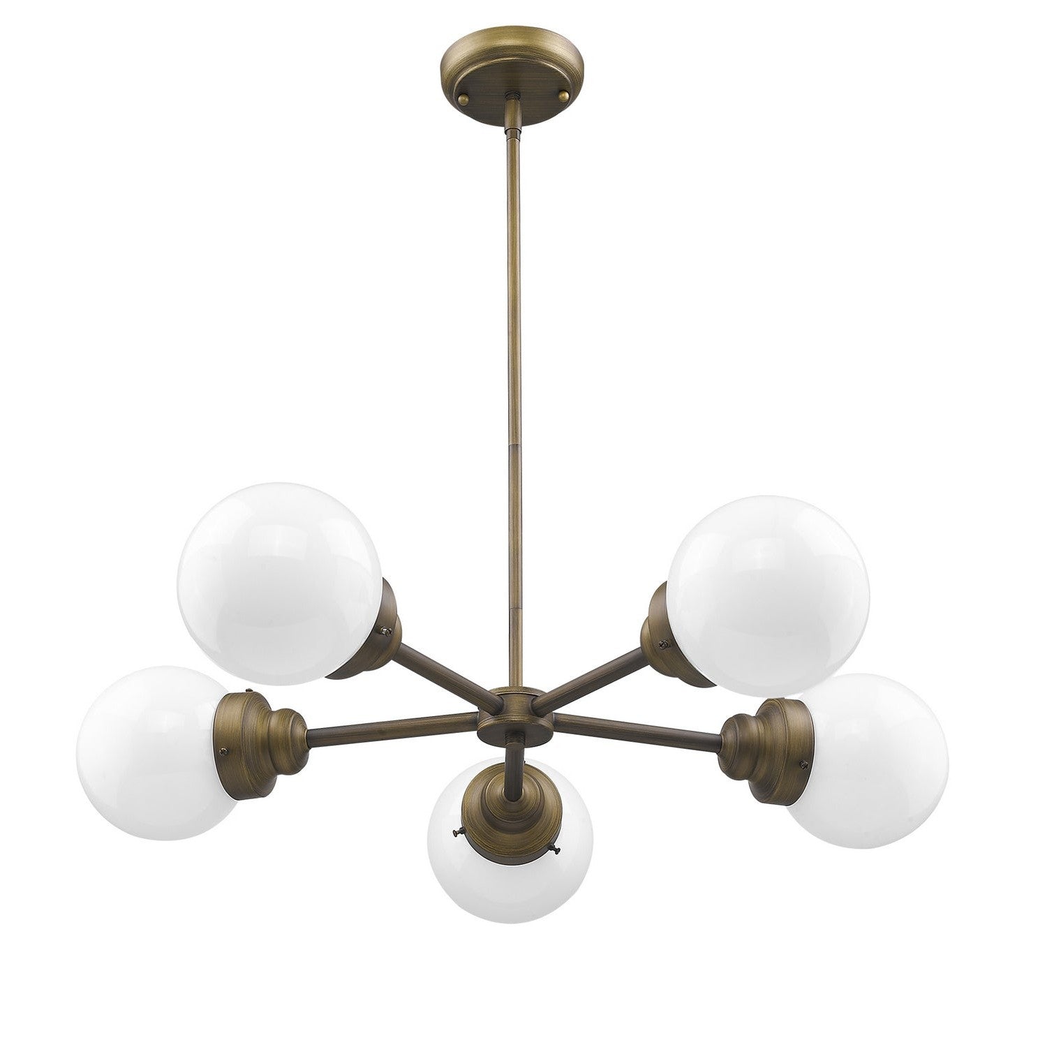 Acclaim Lighting - IN21223RB - Five Light Chandelier - Portsmith - Raw Brass