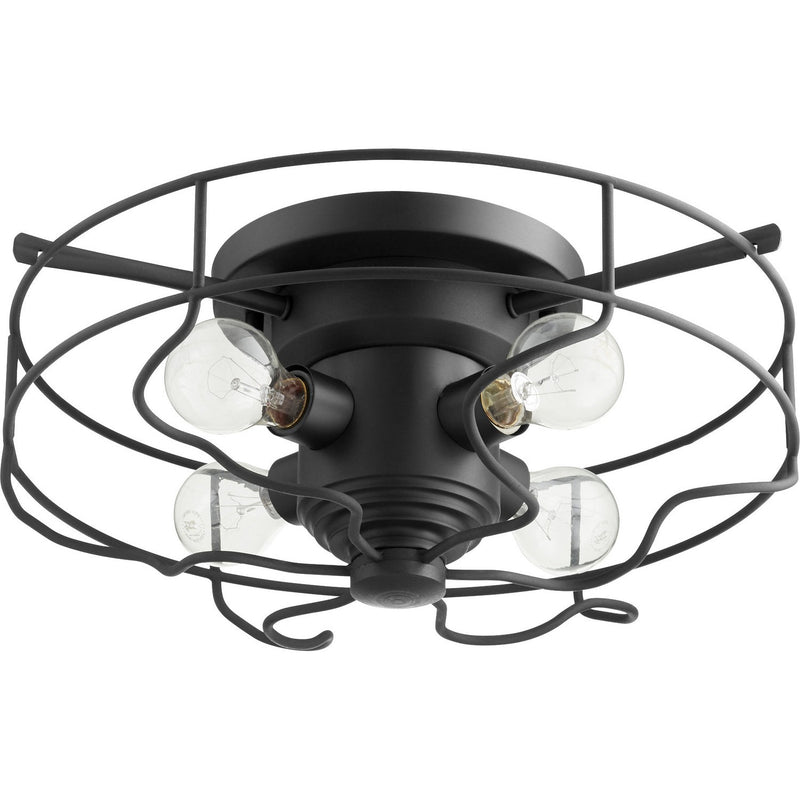 Quorum - 3905-17-69 - Four Light Ceiling Mount - 3905 Vintage Ceiling Mounts - Textured Black
