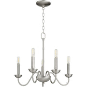 Quorum - 6040-5-65 - Five Light Chandelier - 6040 Chandeliers - Satin Nickel