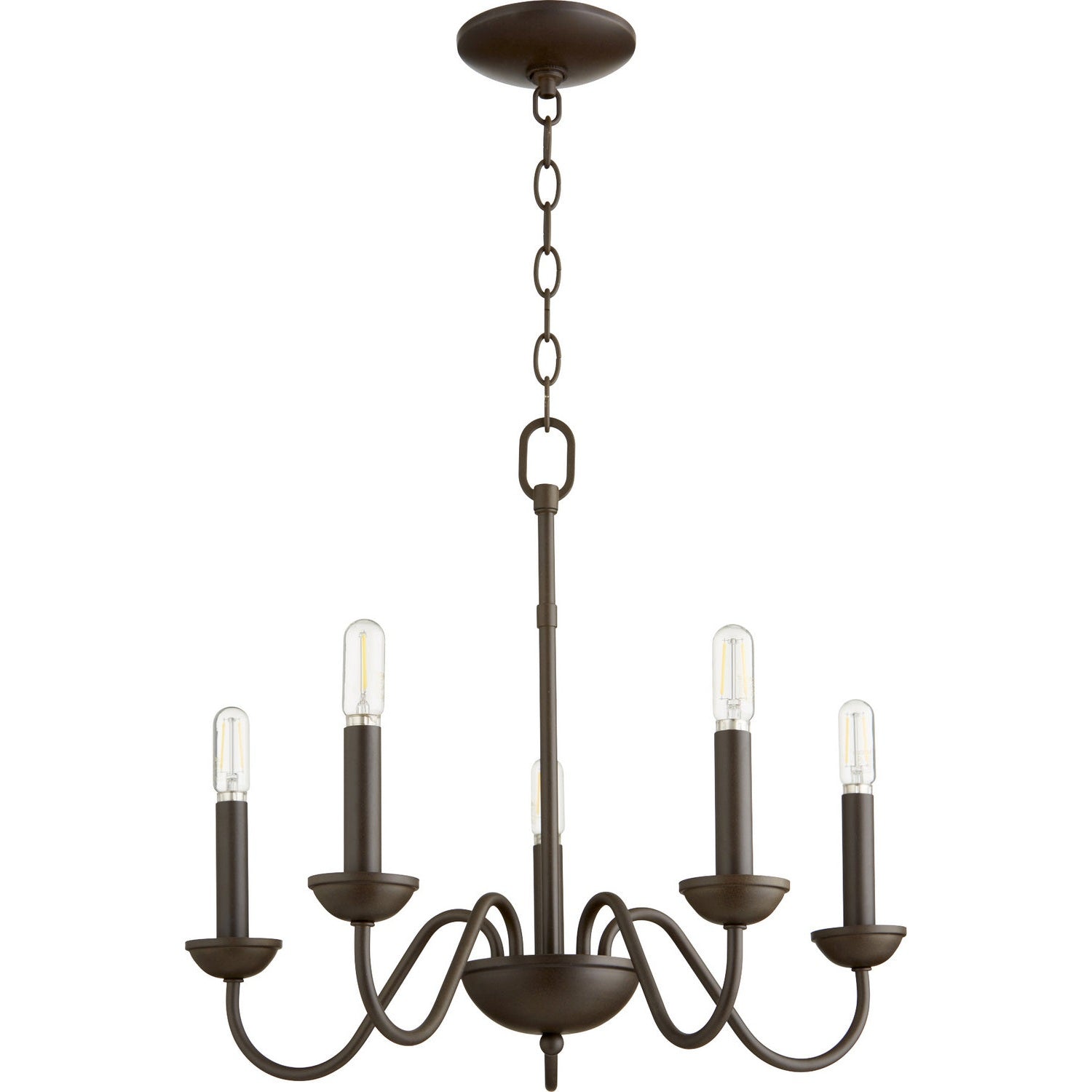Quorum - 6040-5-86 - Five Light Chandelier - 6040 Chandeliers - Oiled Bronze