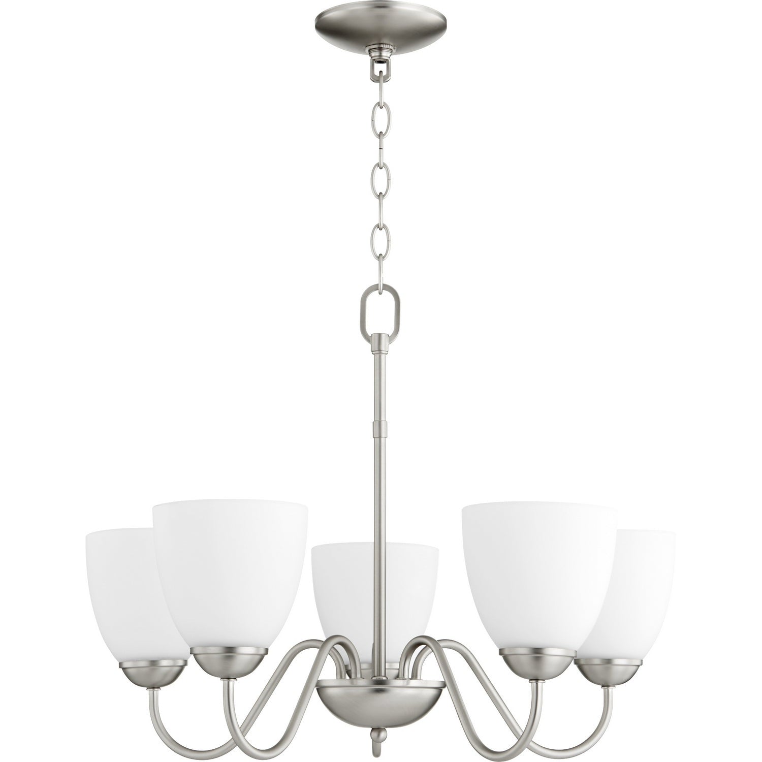 Quorum - 6041-5-65 - Five Light Chandelier - 6041 Chandeliers - Satin Nickel