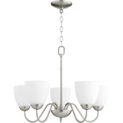 Quorum - 6041-5-65 - Five Light Chandelier - 6041 Chandeliers - Satin Nickel