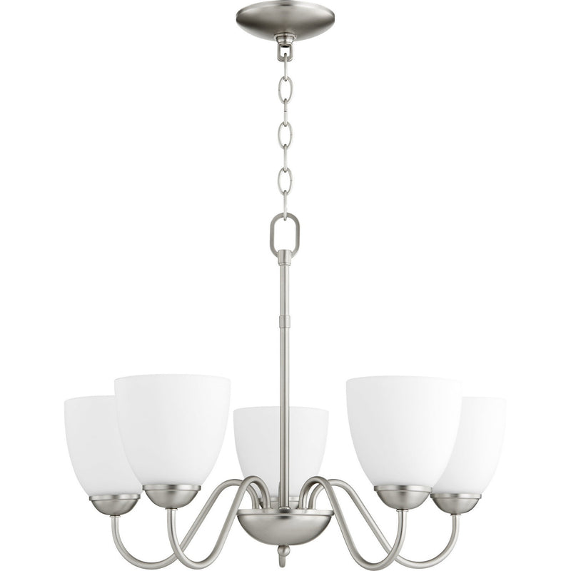 Quorum - 6041-5-65 - Five Light Chandelier - 6041 Chandeliers - Satin Nickel