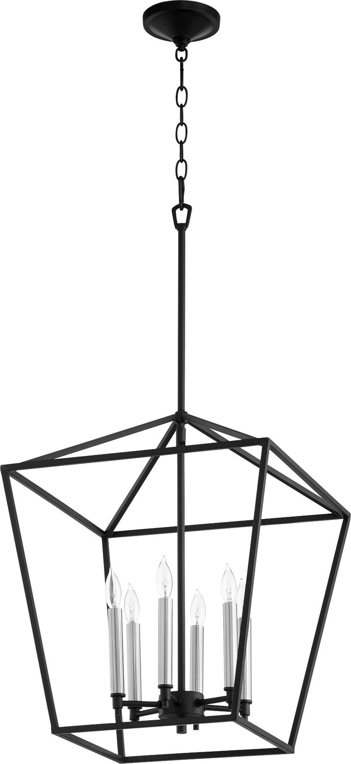 Quorum - 604-6-69 - Six Light Entry Pendant - Gabriel - Textured Black