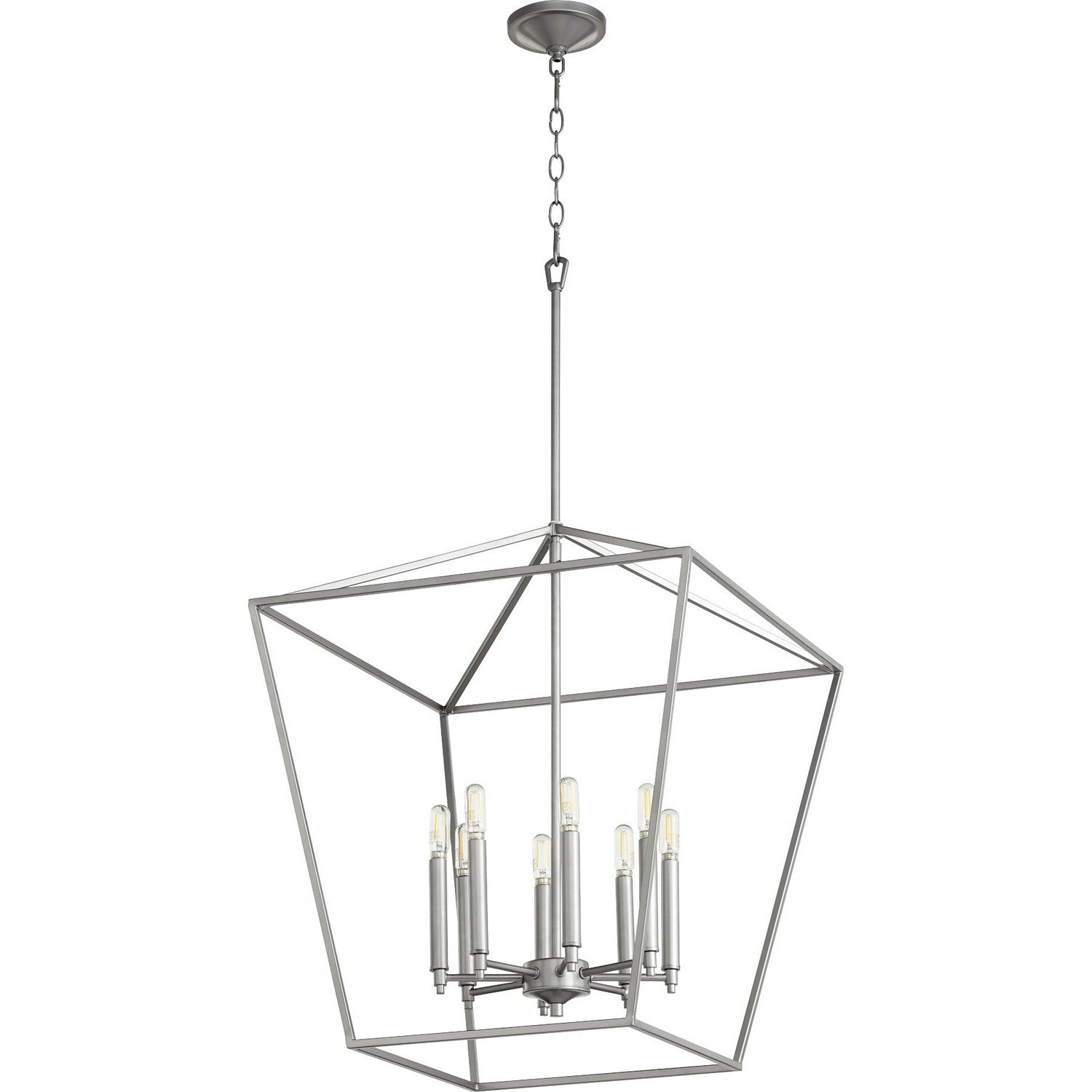 Quorum - 604-8-64 - Eight Light Entry Pendant - Gabriel - Classic Nickel