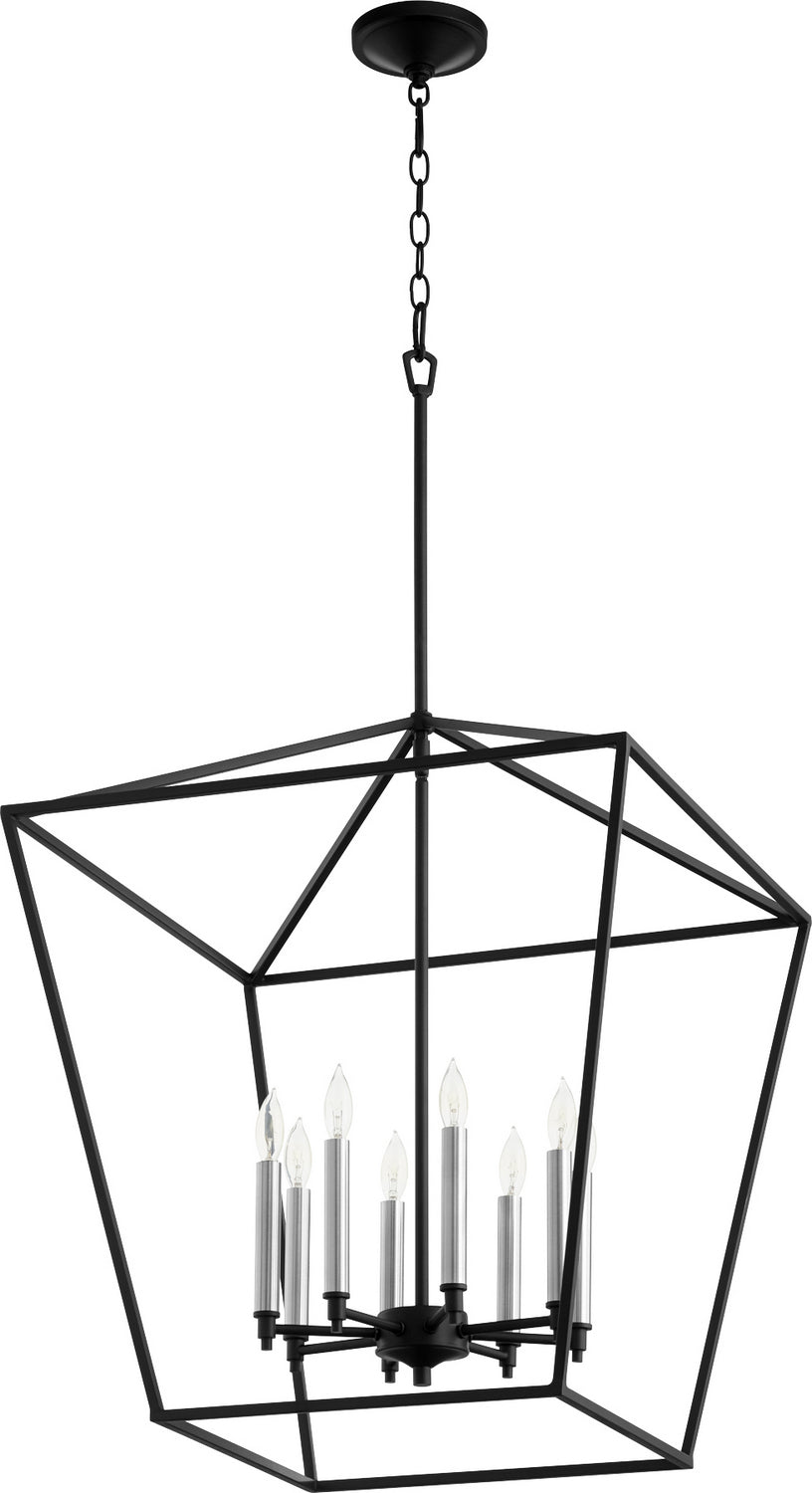 Quorum - 604-8-69 - Eight Light Entry Pendant - Gabriel - Textured Black