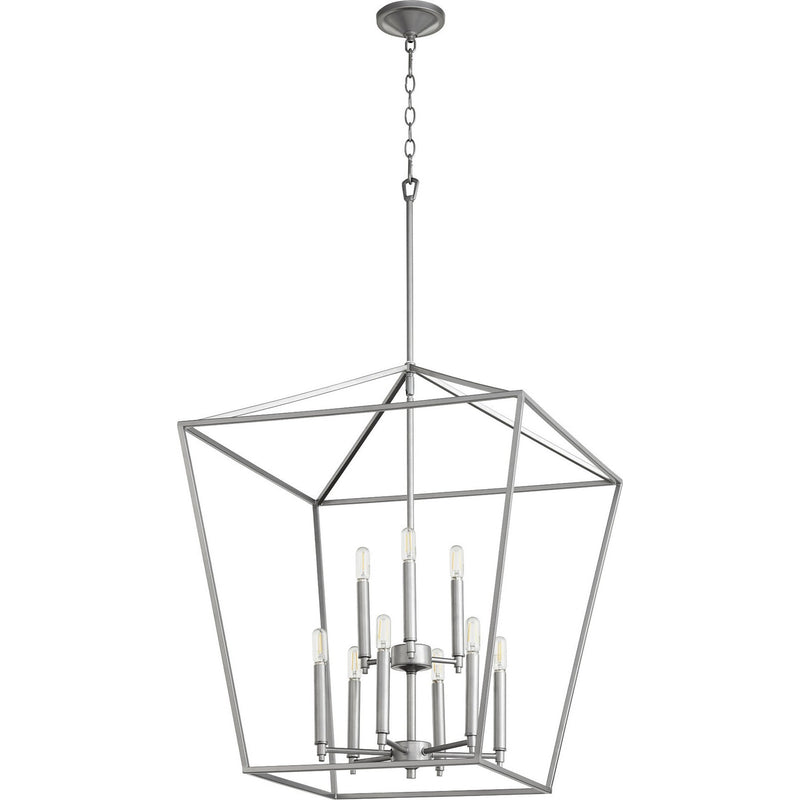 Quorum - 604-9-64 - Nine Light Entry Pendant - Gabriel - Classic Nickel