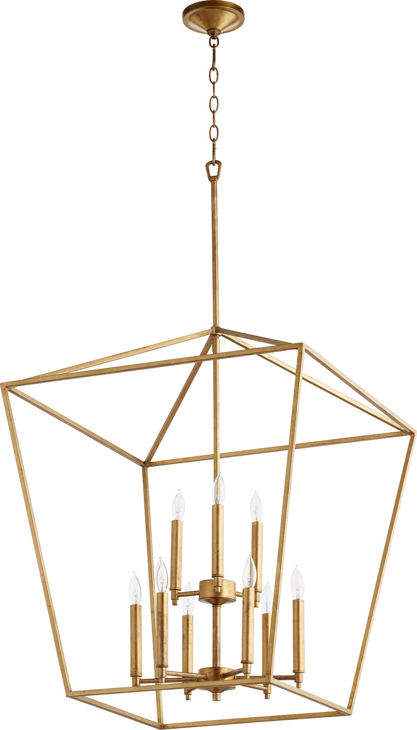 Quorum - 604-9-74 - Nine Light Entry Pendant - Gabriel - Gold Leaf