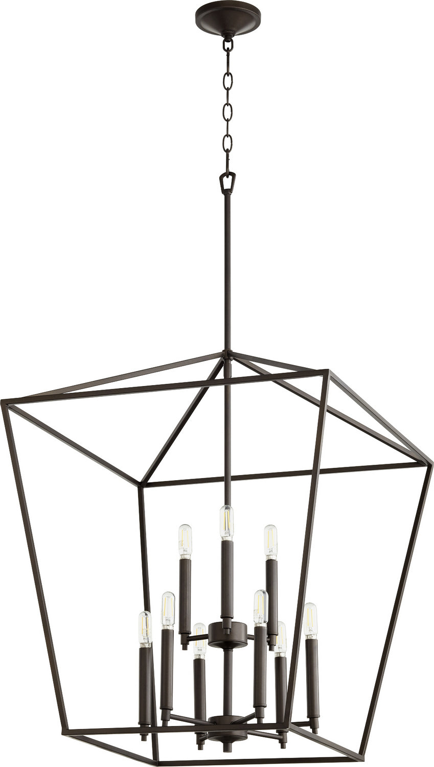 Quorum - 604-9-86 - Nine Light Entry Pendant - Gabriel - Oiled Bronze