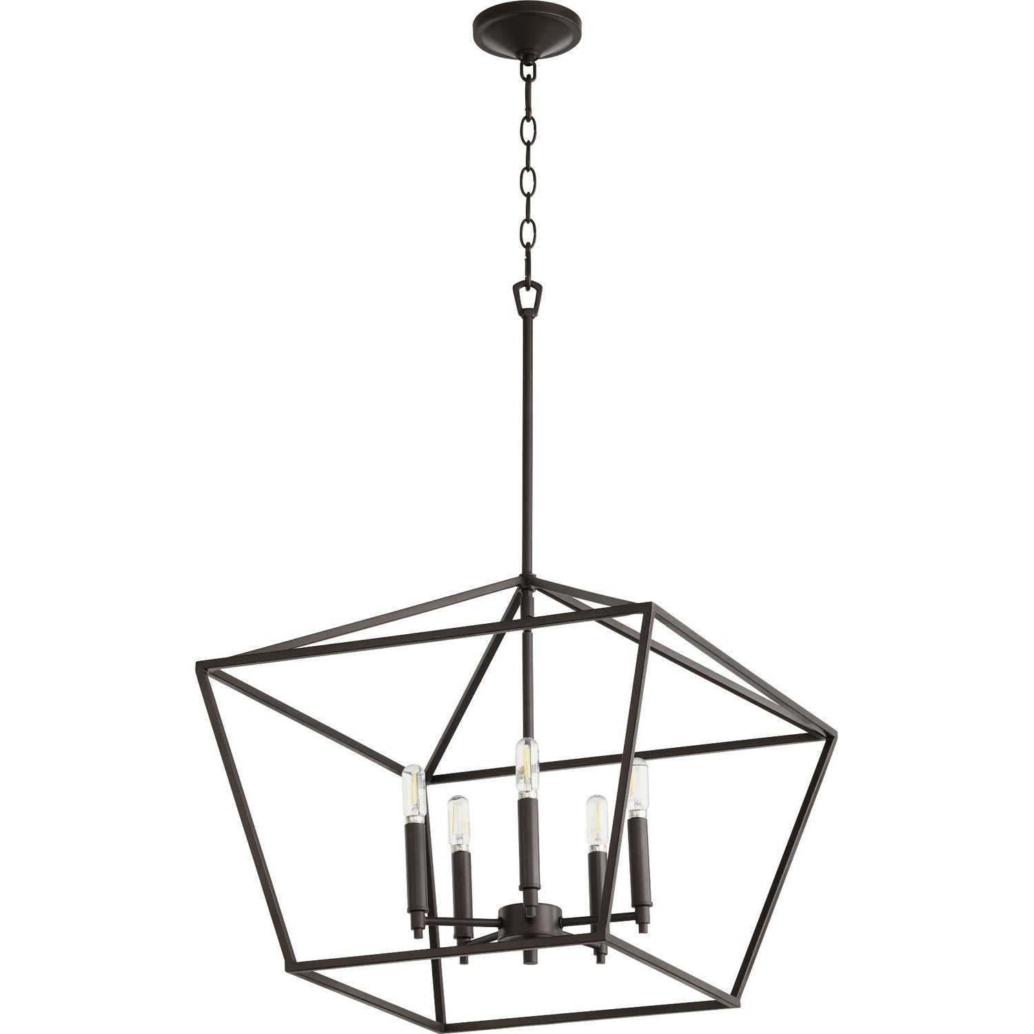 Quorum - 644-5-86 - Five Light Entry Pendant - Gabriel - Oiled Bronze