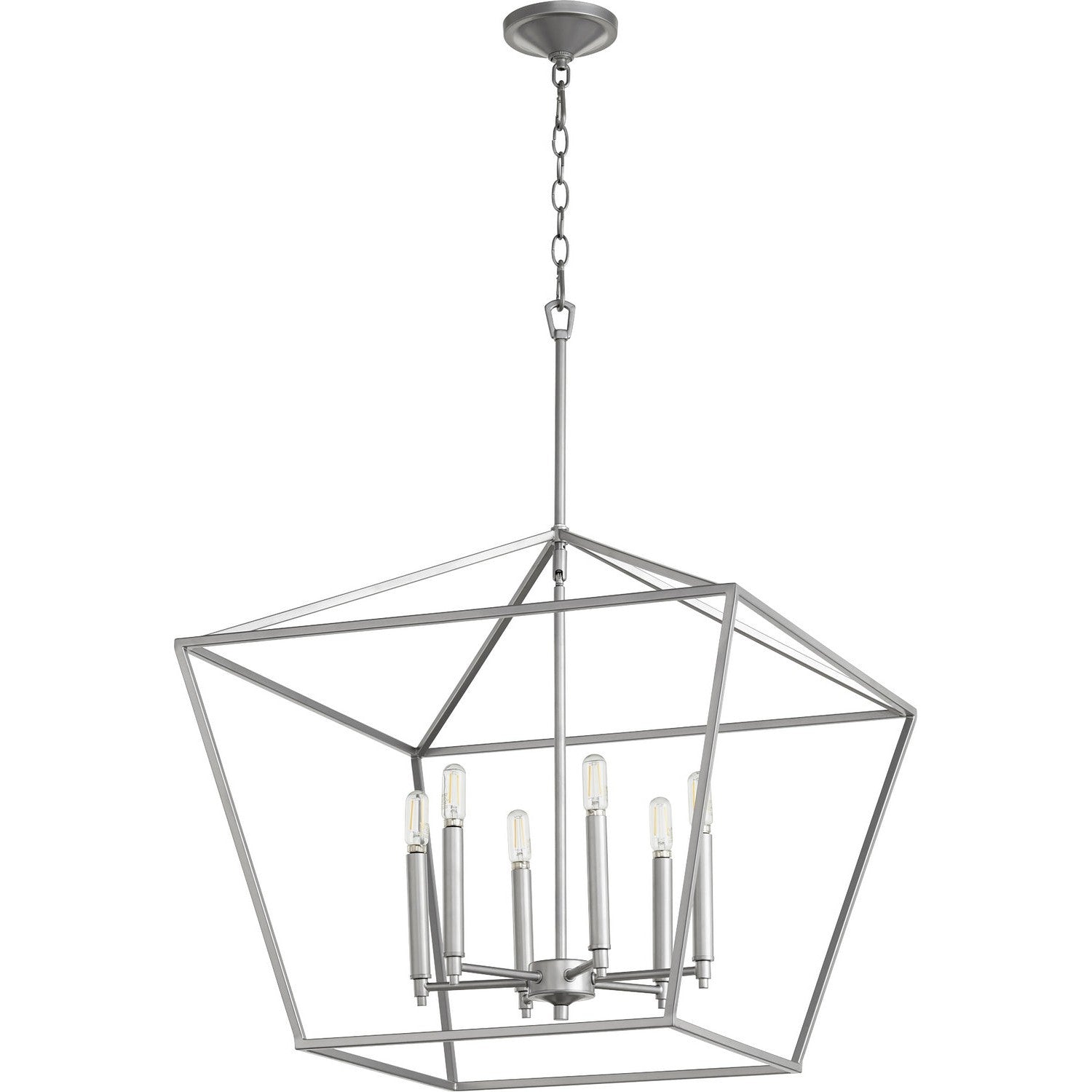 Quorum - 644-6-64 - Six Light Chandelier - Gabriel - Classic Nickel