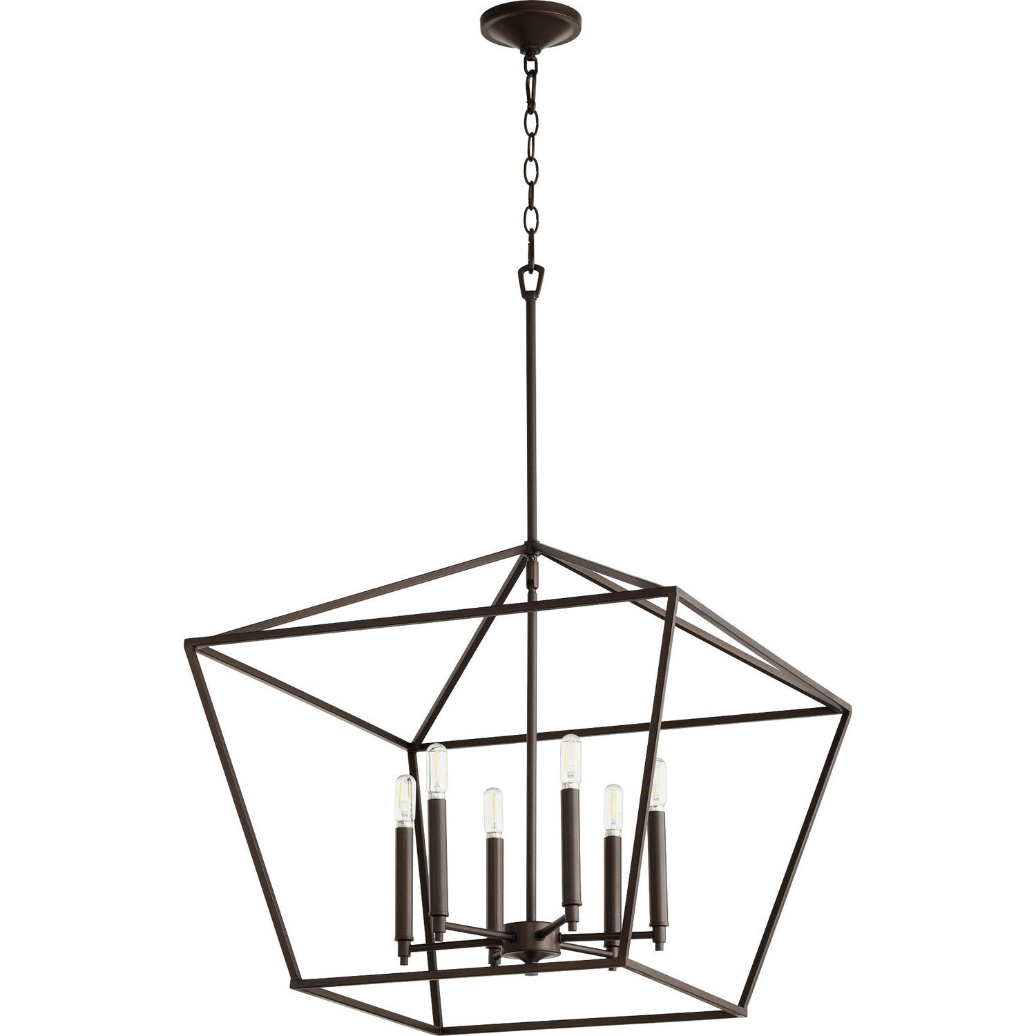 Quorum - 644-6-86 - Six Light Entry Pendant - Gabriel - Oiled Bronze