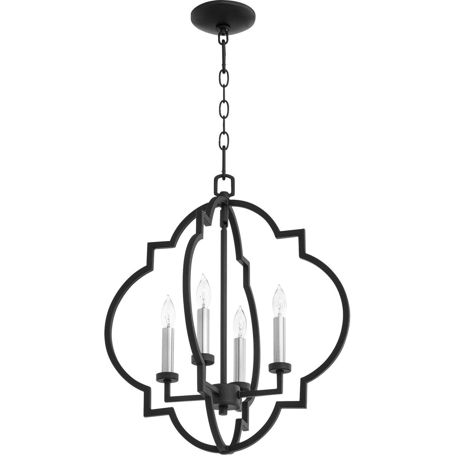 Quorum - 6842-4-69 - Four Light Entry Pendant - Dublin - Textured Black