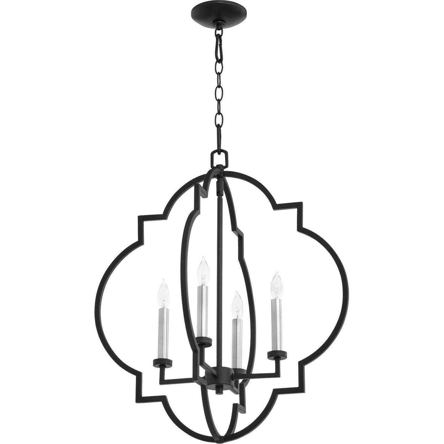 Quorum - 6942-4-69 - Four Light Entry Pendant - Dublin - Textured Black
