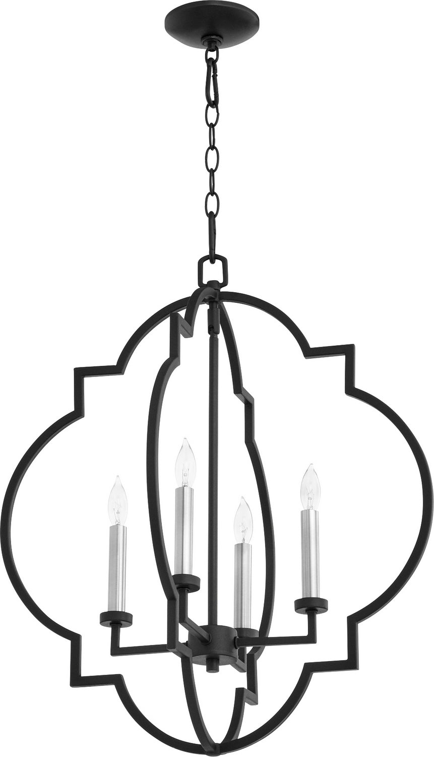 Quorum - 6942-4-69 - Four Light Entry Pendant - Dublin - Textured Black