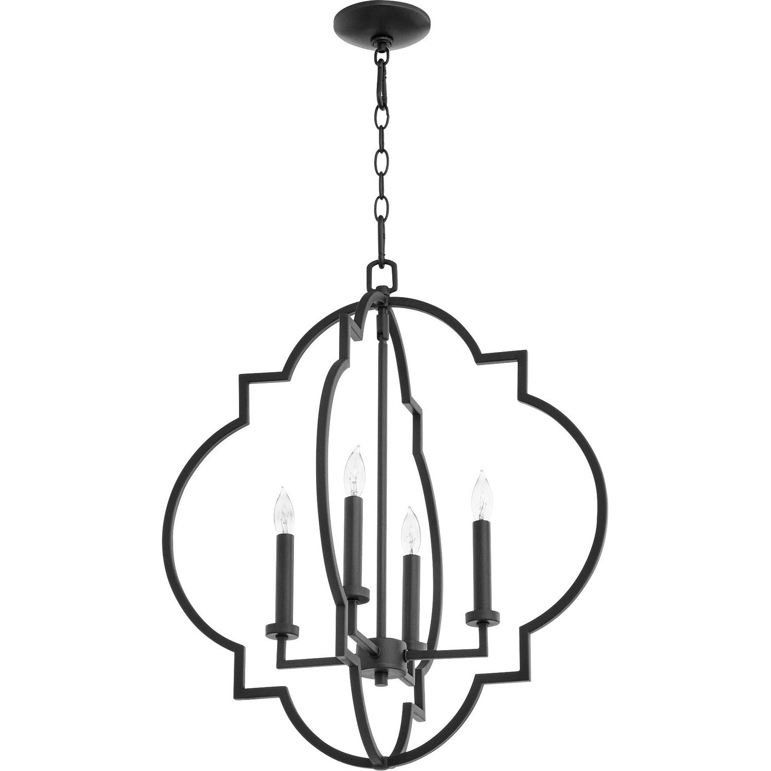 Quorum - 6942-4-69 - Four Light Entry Pendant - Dublin - Textured Black