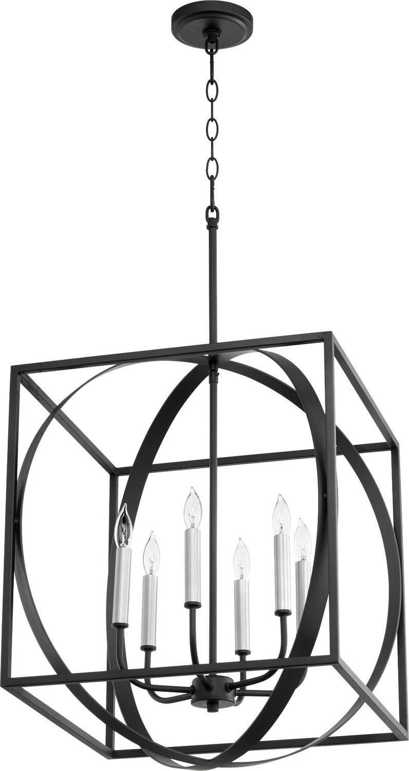 Quorum - 8150-6-69 - Six Light Pendant - Cube and Sphere Pendants - Textured Black