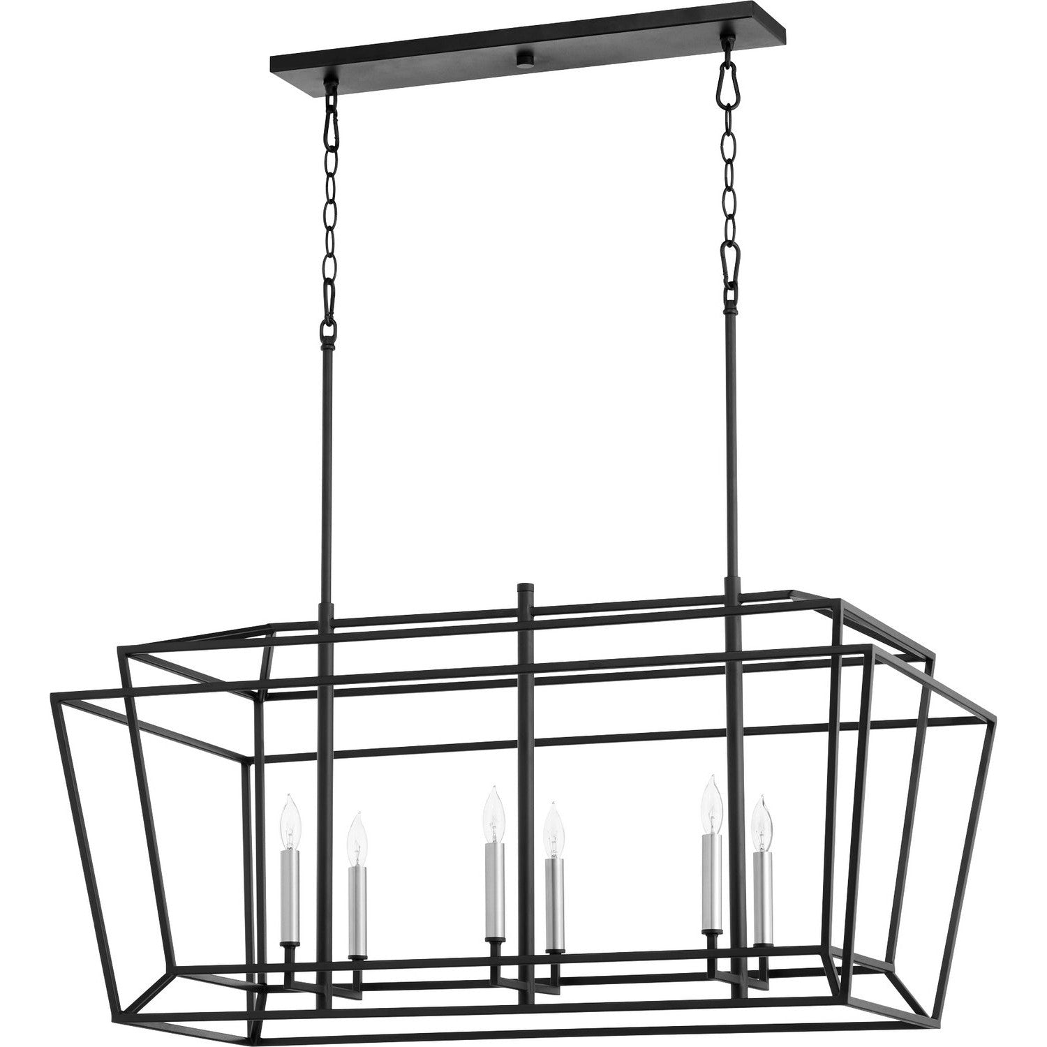 Quorum - 8507-6-69 - Six Light Pendant - Monument - Textured Black