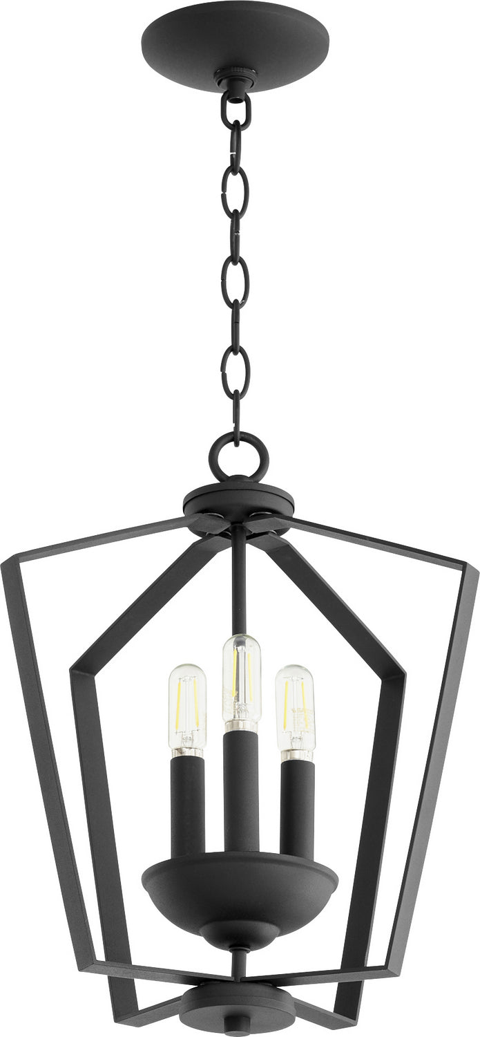 Quorum - 894-3-69 - Three Light Entry Pendant - 3LT Entry Series - Textured Black