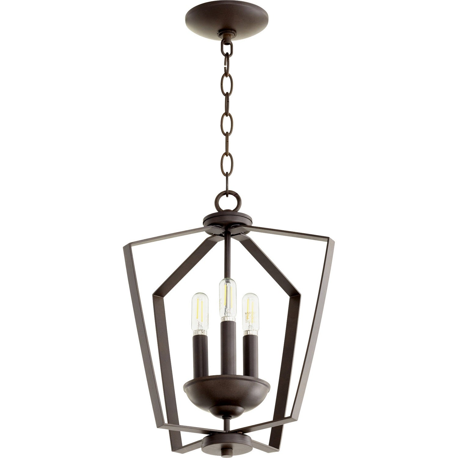 Quorum - 894-3-86 - Three Light Entry Pendant - 3LT Entry Series - Oiled Bronze