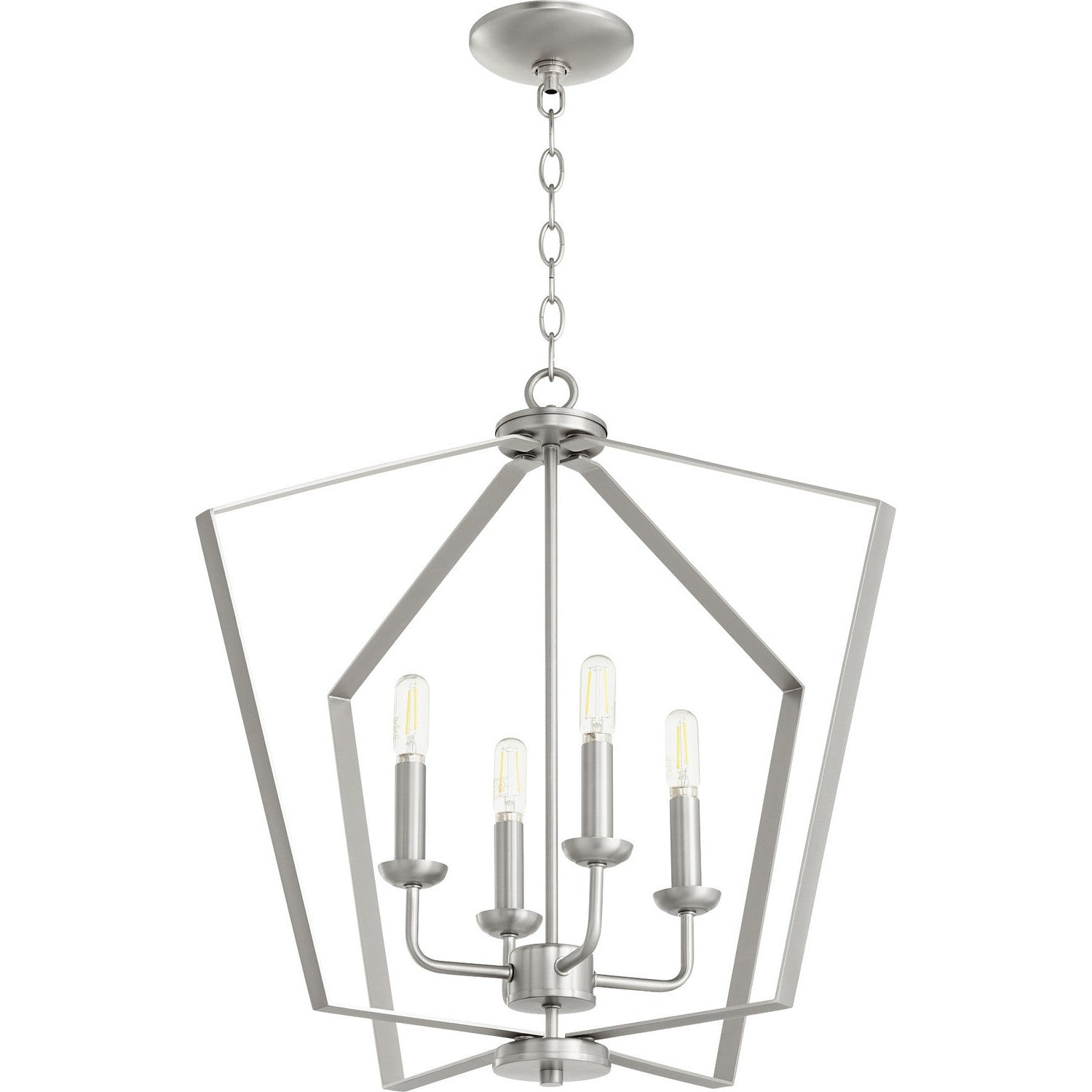 Quorum - 894-4-65 - Four Light Entry Pendant - 4LT Entry Series - Satin Nickel