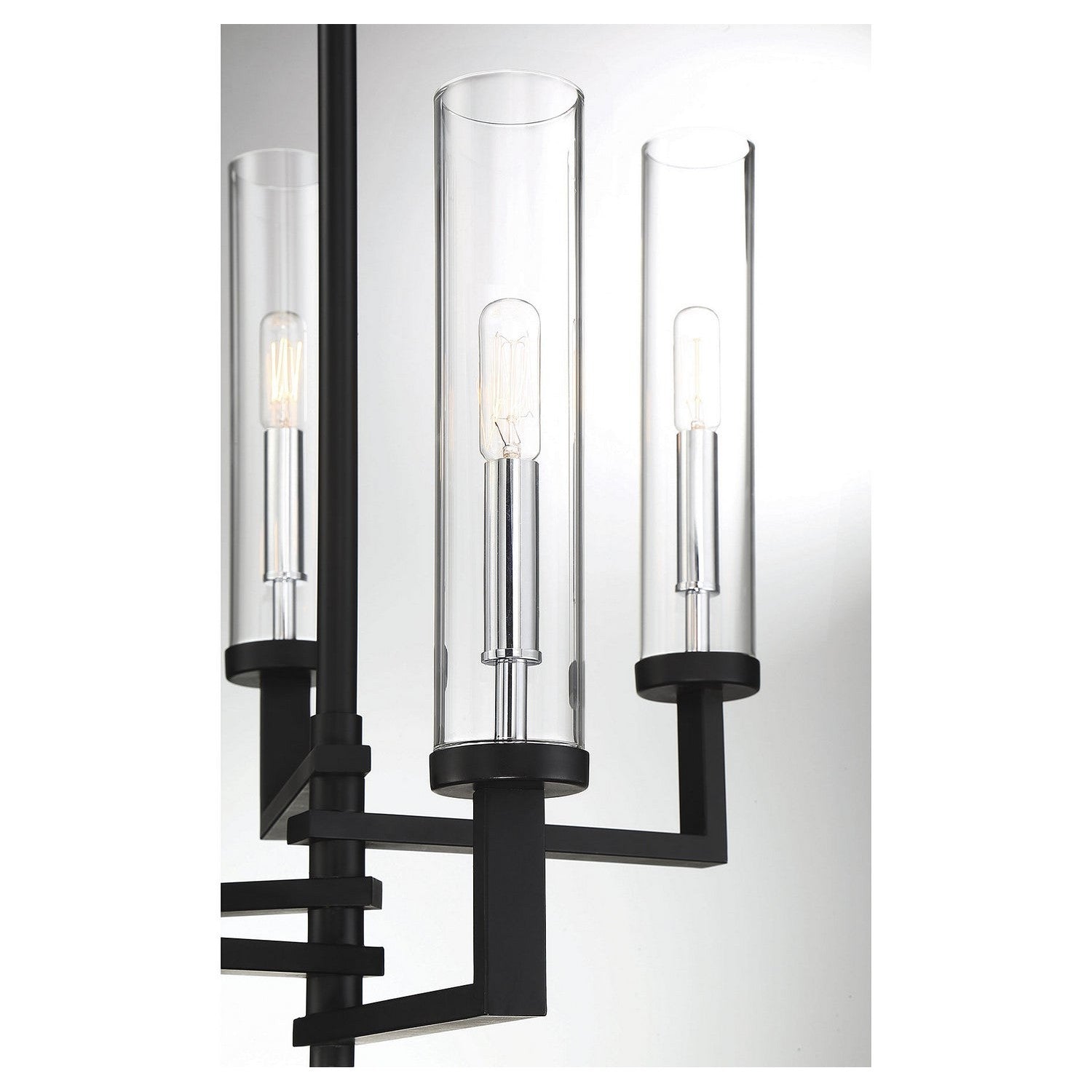 Savoy House - 1-2135-5-67 - Five Light Chandelier - Folsom - Matte Black with Polished Chrome