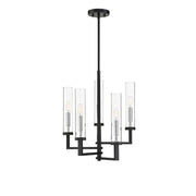 Savoy House - 1-2135-5-67 - Five Light Chandelier - Folsom - Matte Black with Polished Chrome