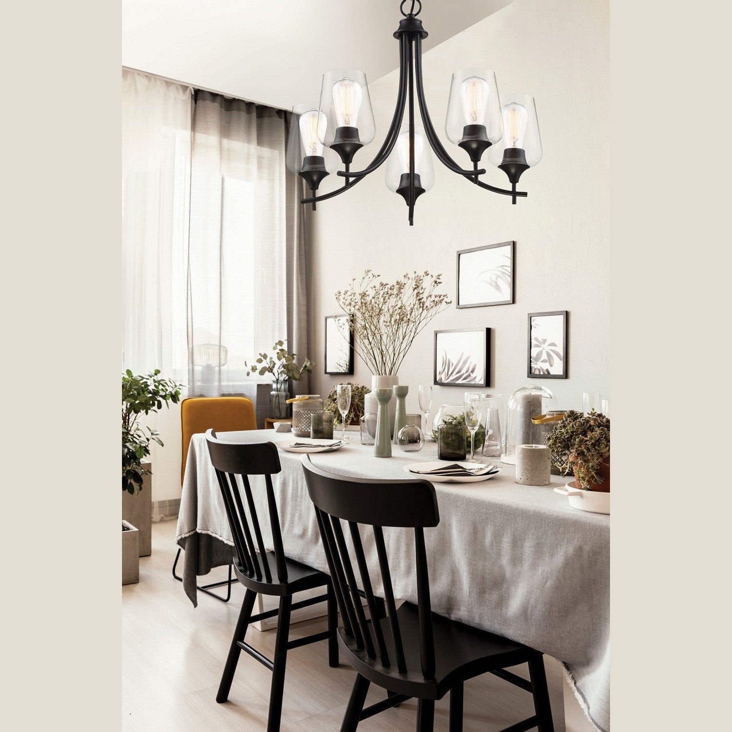 Savoy House - 1-4032-5-BK - Five Light Chandelier - Octave - Black