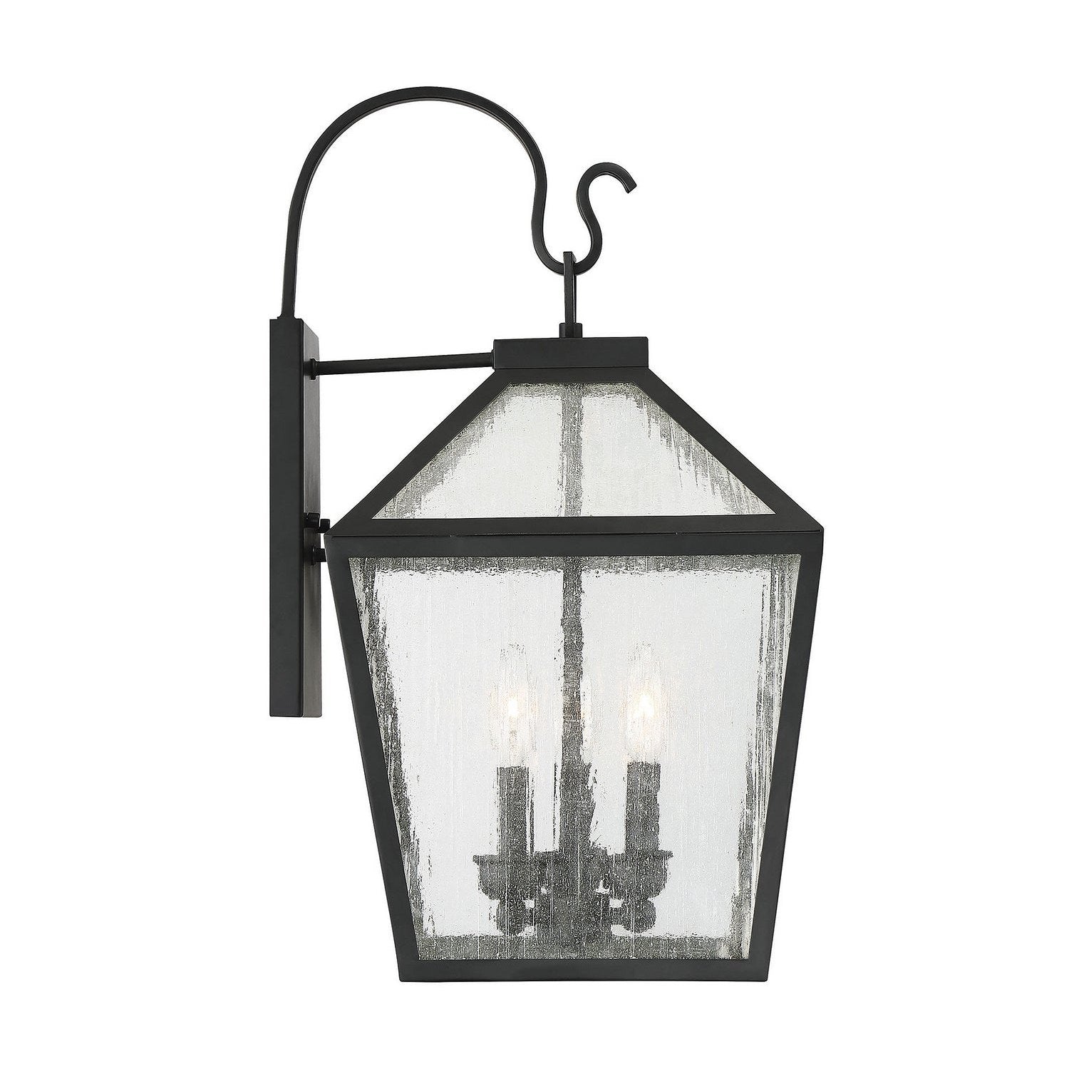Savoy House - 5-101-BK - Three Light Wall Lantern - Woodstock - Black