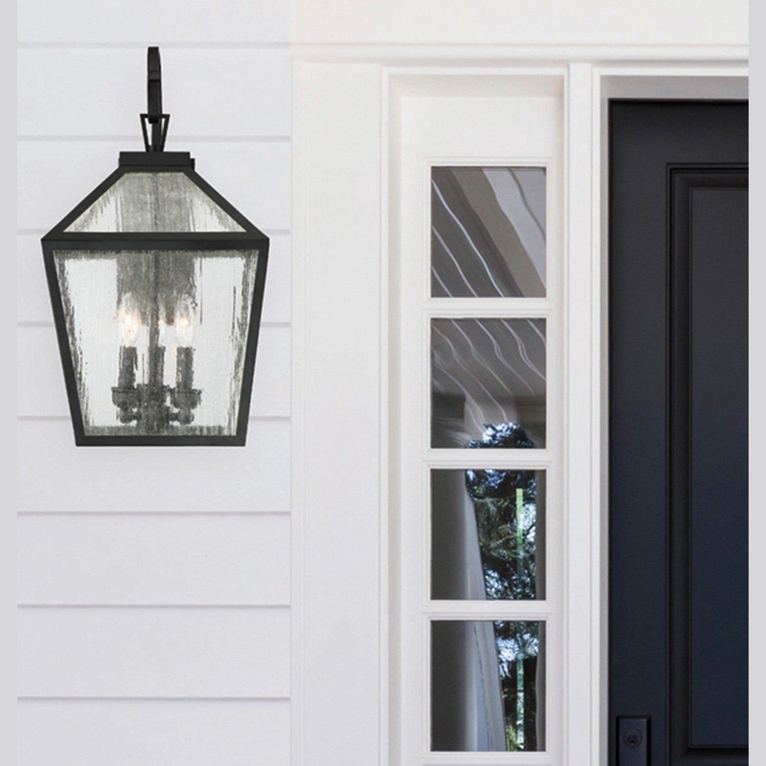 Savoy House - 5-101-BK - Three Light Wall Lantern - Woodstock - Black