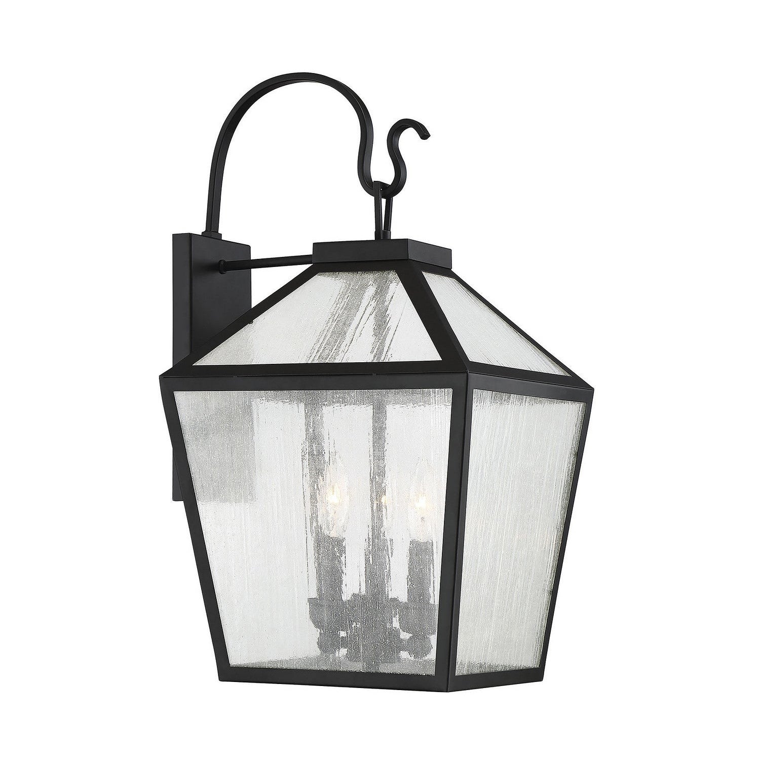 Savoy House - 5-101-BK - Three Light Wall Lantern - Woodstock - Black
