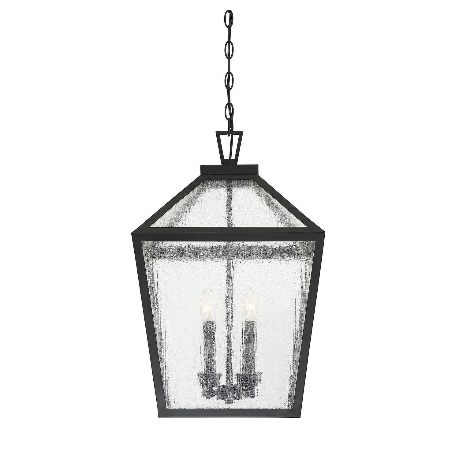 Savoy House - 5-104-BK - Four Light Outdoor Hanging Lantern - Woodstock - Black