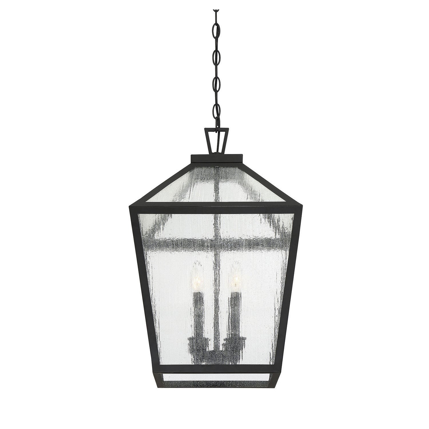 Savoy House - 5-104-BK - Four Light Outdoor Hanging Lantern - Woodstock - Black