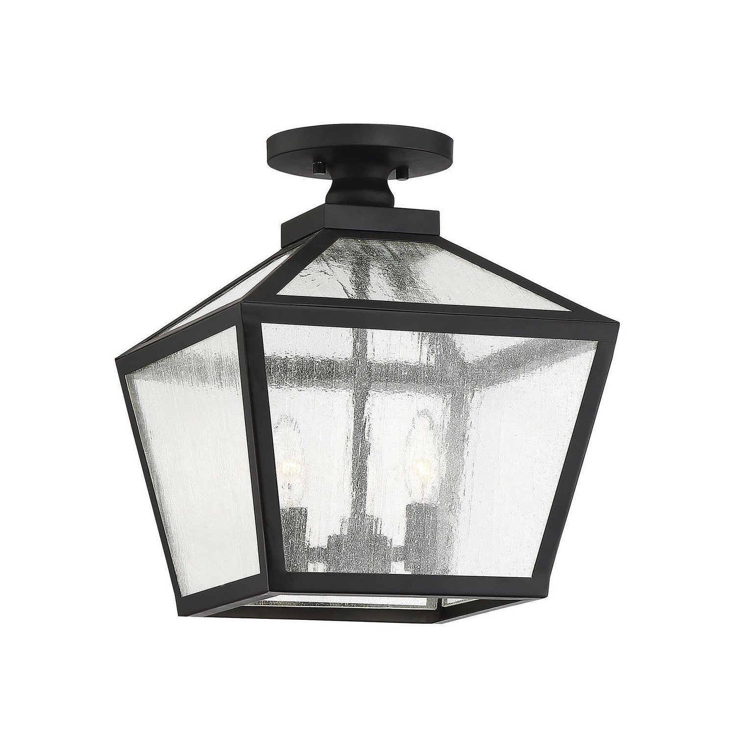 Savoy House - 5-105-BK - Three Light Flush Mount - Woodstock - Black