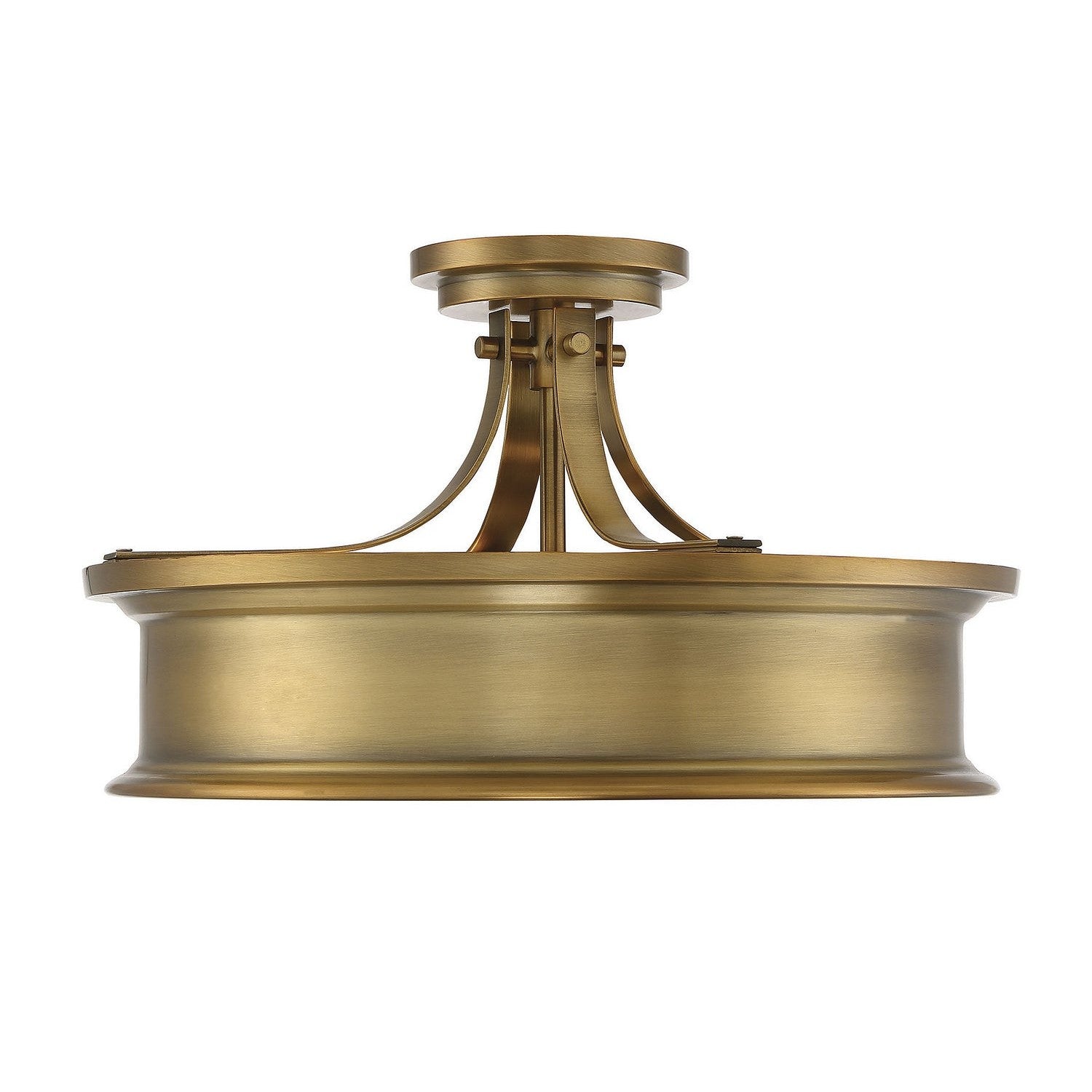 Savoy House - 6-134-3-322 - Three Light Semi-Flush Mount - Watkins - Warm Brass