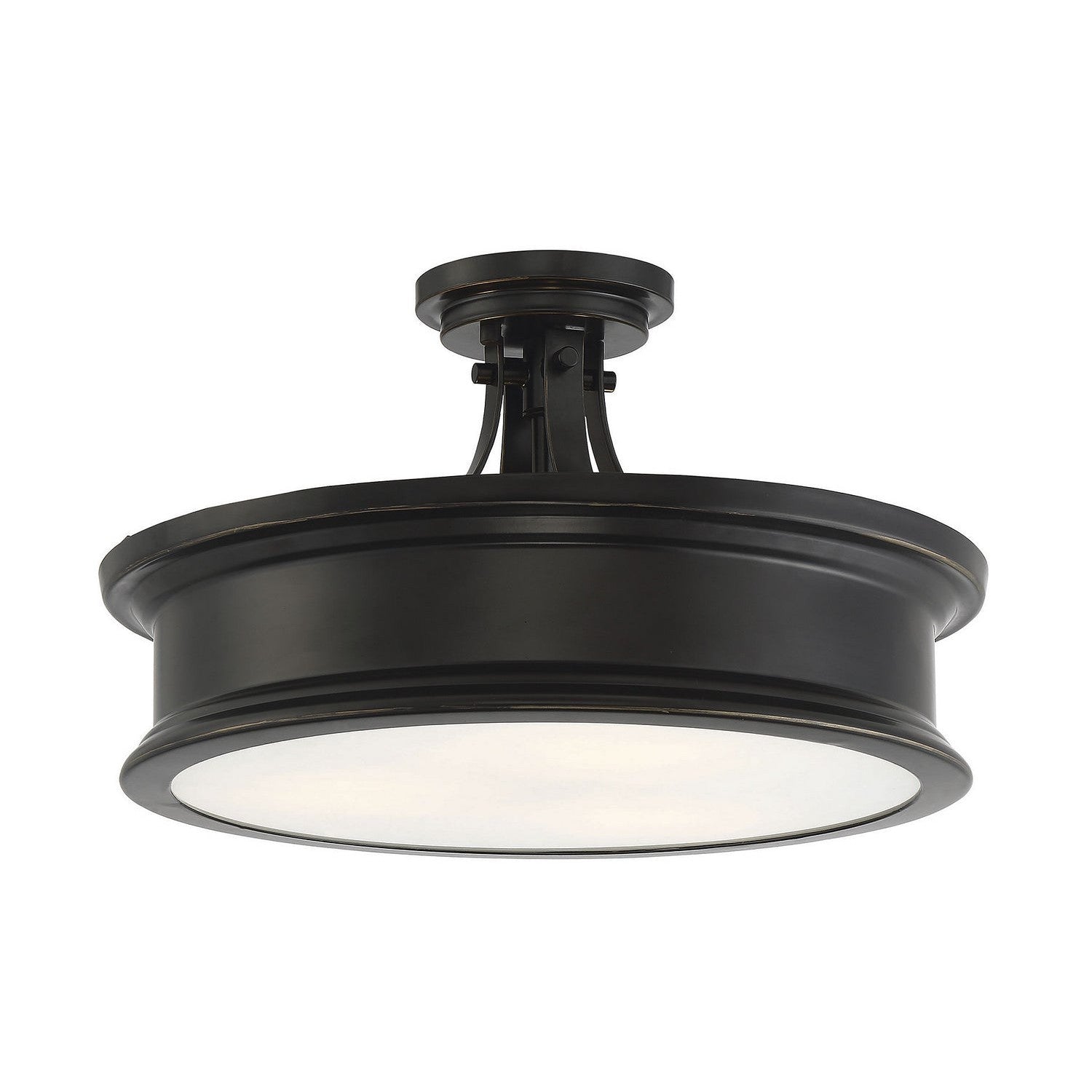 Savoy House - 6-134-3-44 - Three Light Semi-Flush Mount - Watkins - Classic Bronze