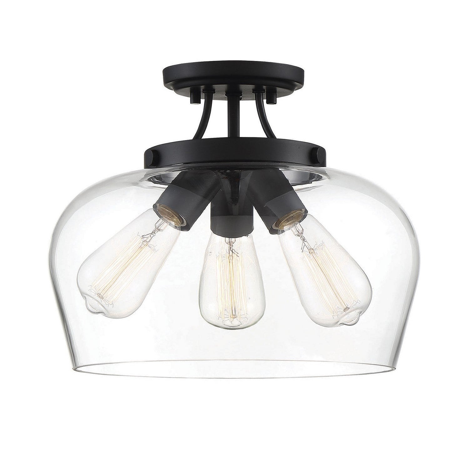 Savoy House - 6-4035-3-BK - Three Light Semi-Flush Mount - Octave - Black