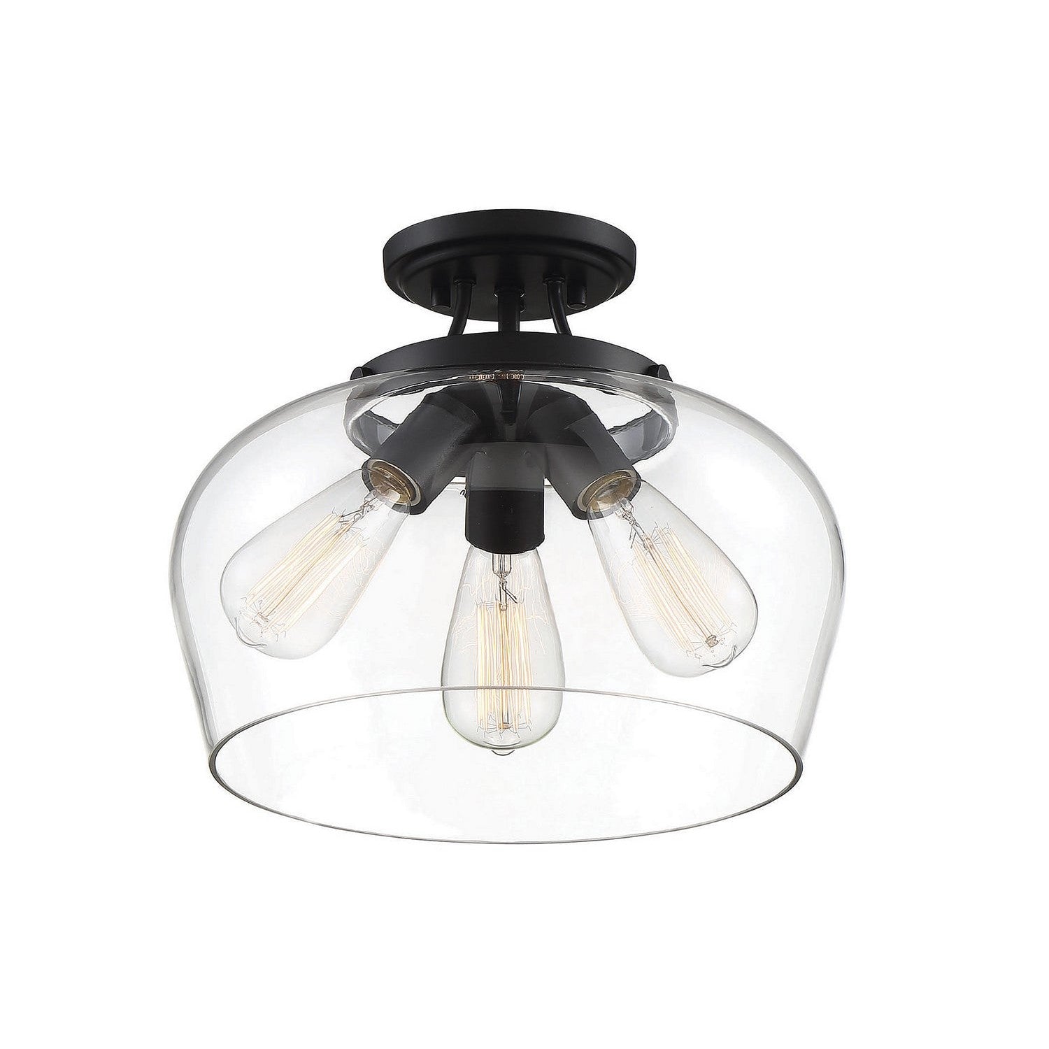 Savoy House - 6-4035-3-BK - Three Light Semi-Flush Mount - Octave - Black