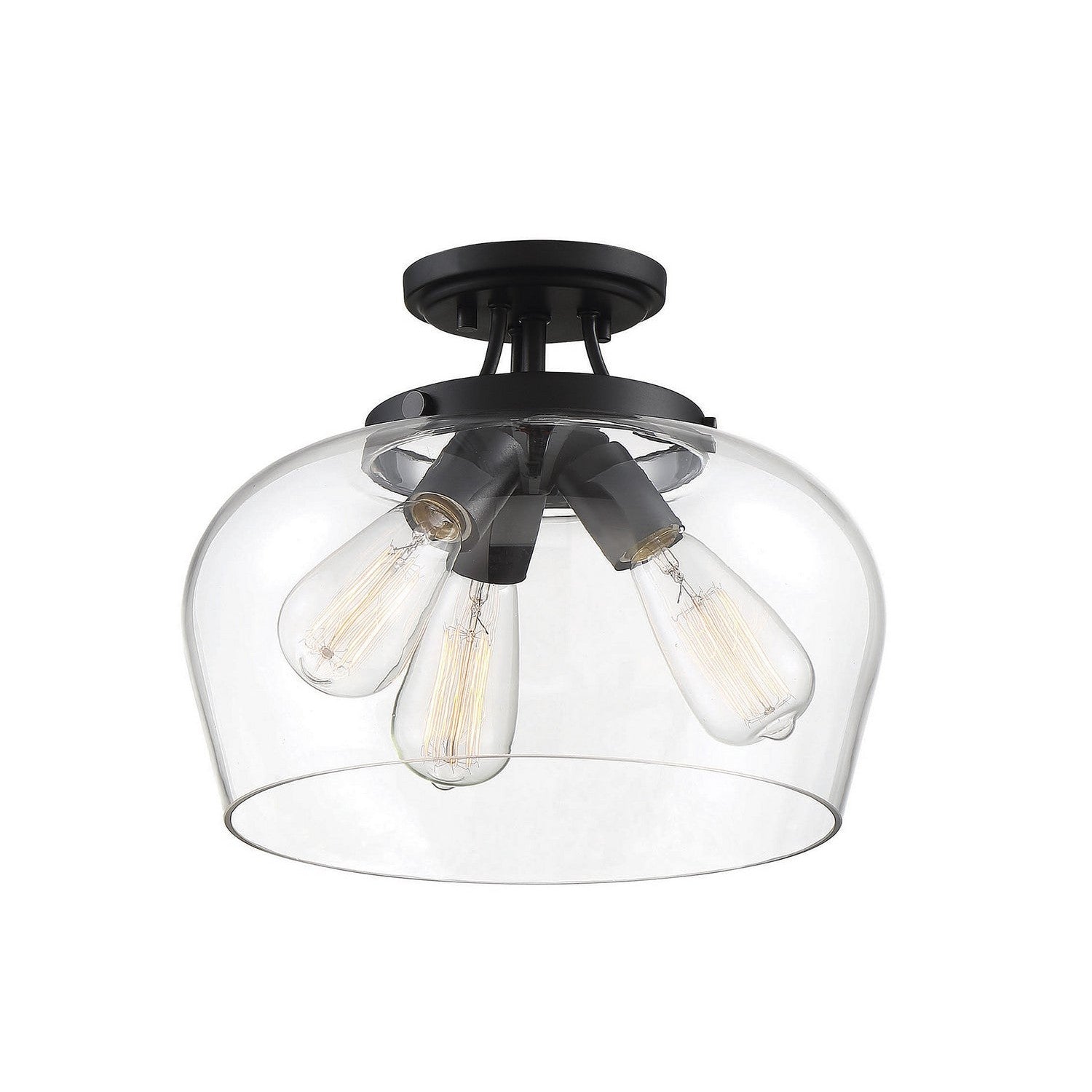 Savoy House - 6-4035-3-BK - Three Light Semi-Flush Mount - Octave - Black