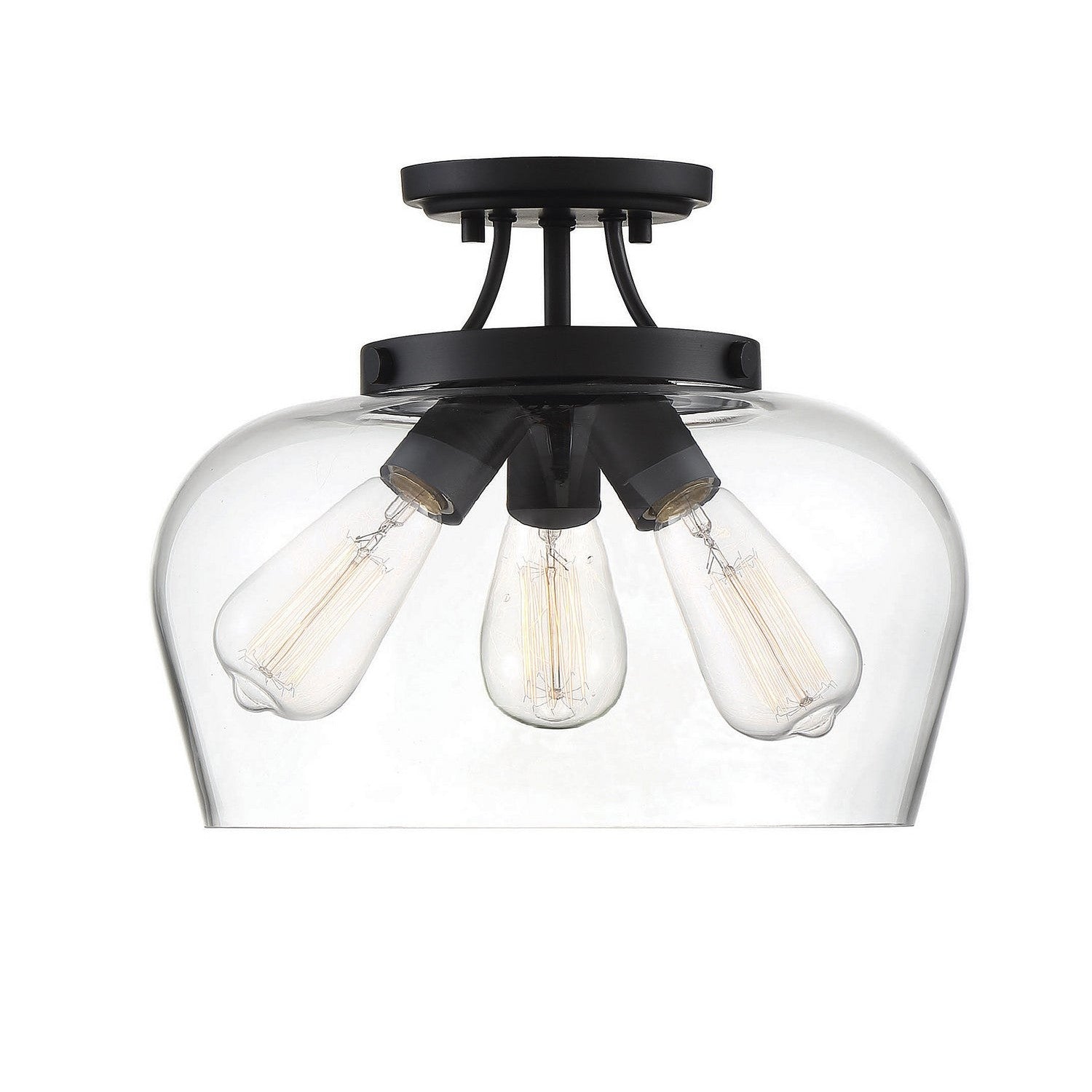 Savoy House - 6-4035-3-BK - Three Light Semi-Flush Mount - Octave - Black