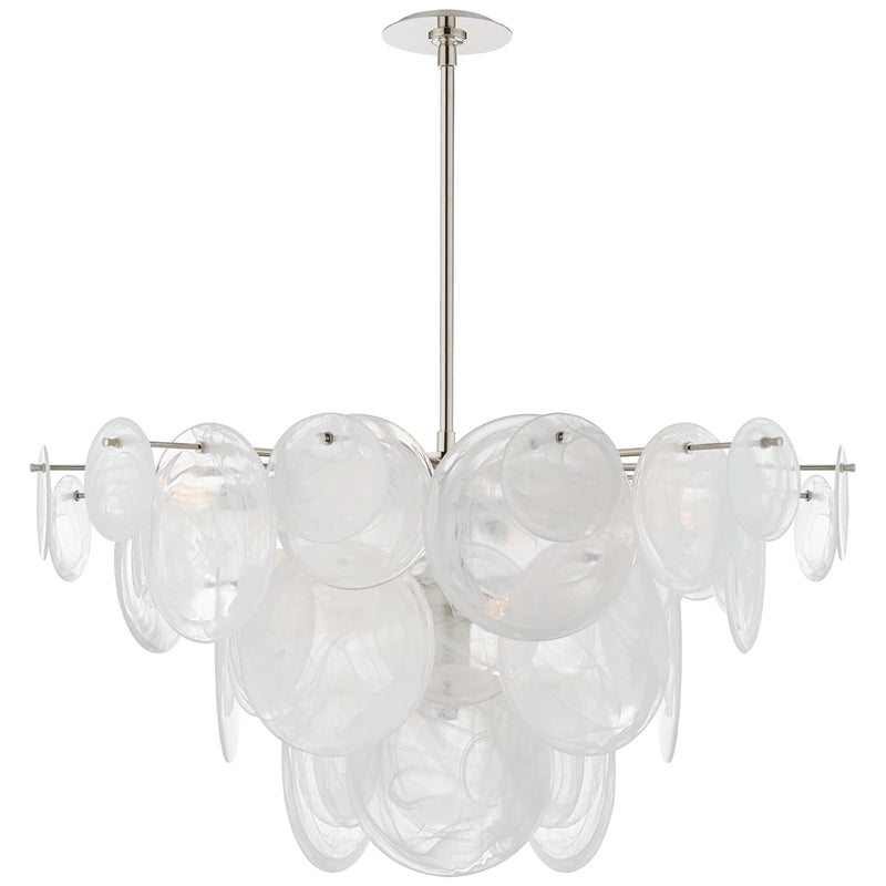 Visual Comfort Signature - ARN 5450PN-WSG - Nine Light Chandelier - Loire - Polished Nickel