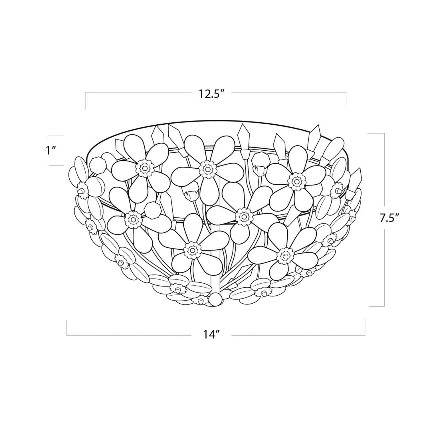 Regina Andrew - 16-1183GL - Two Light Flush Mount - Cheshire - Gold Leaf
