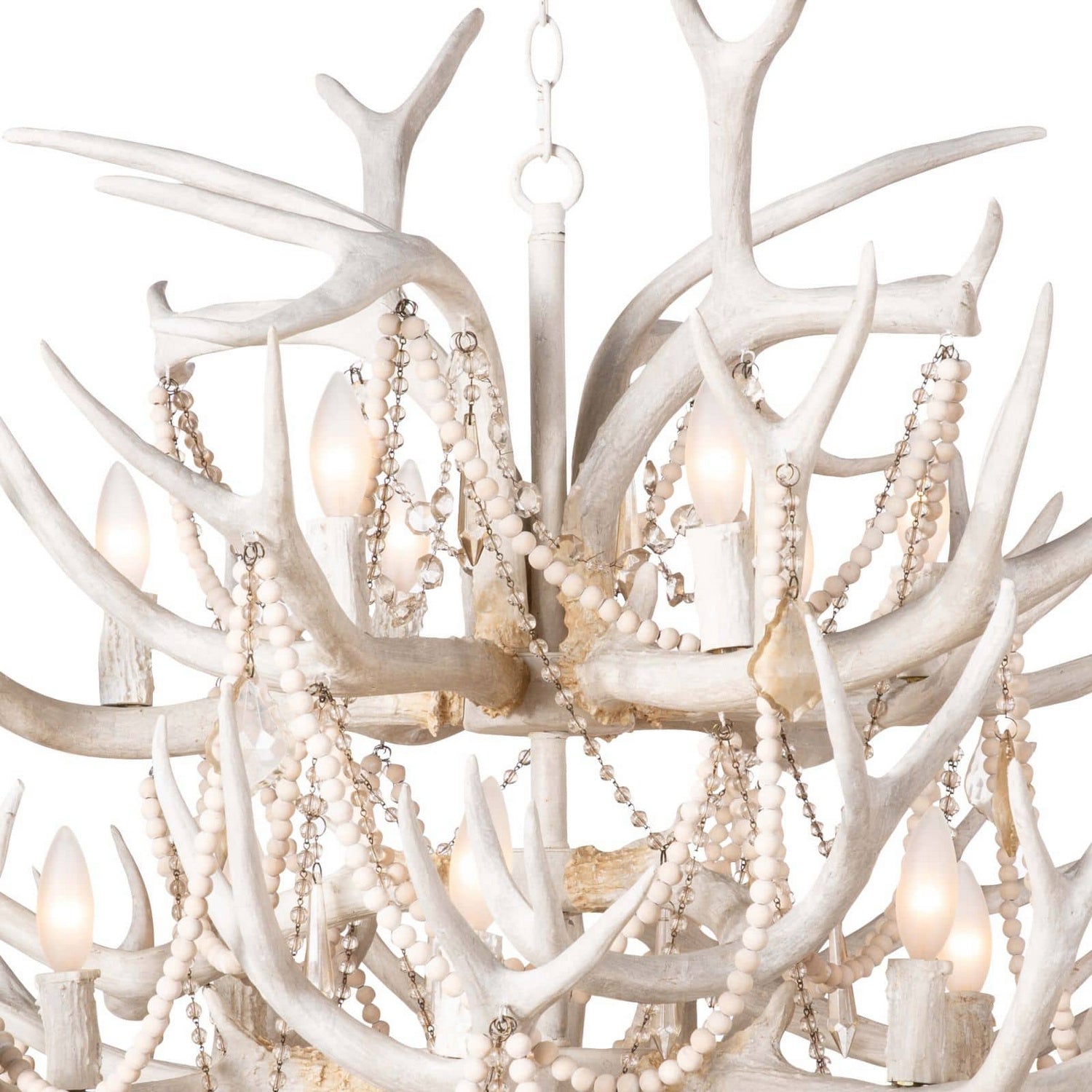 Regina Andrew - 16-1203 - 12 Light Chandelier - Cheyanne Antler - White