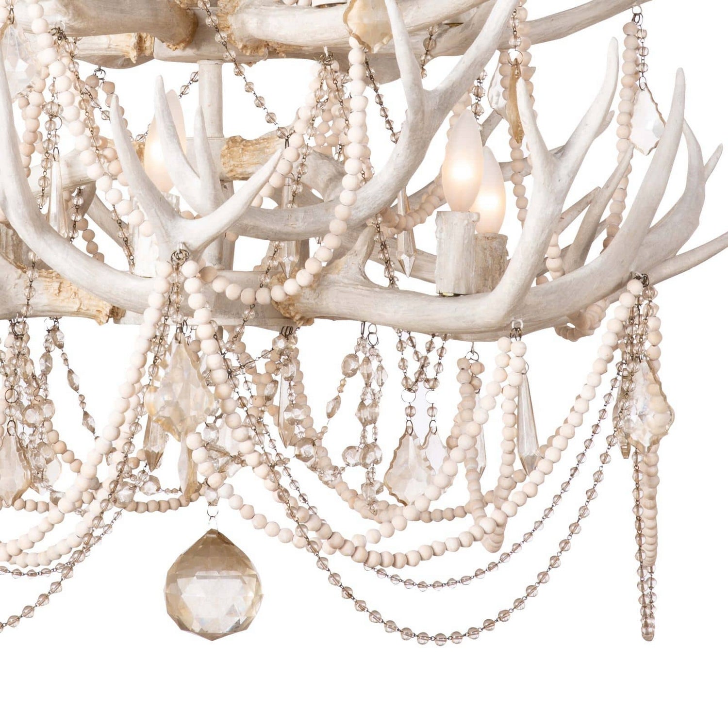 Regina Andrew - 16-1203 - 12 Light Chandelier - Cheyanne Antler - White