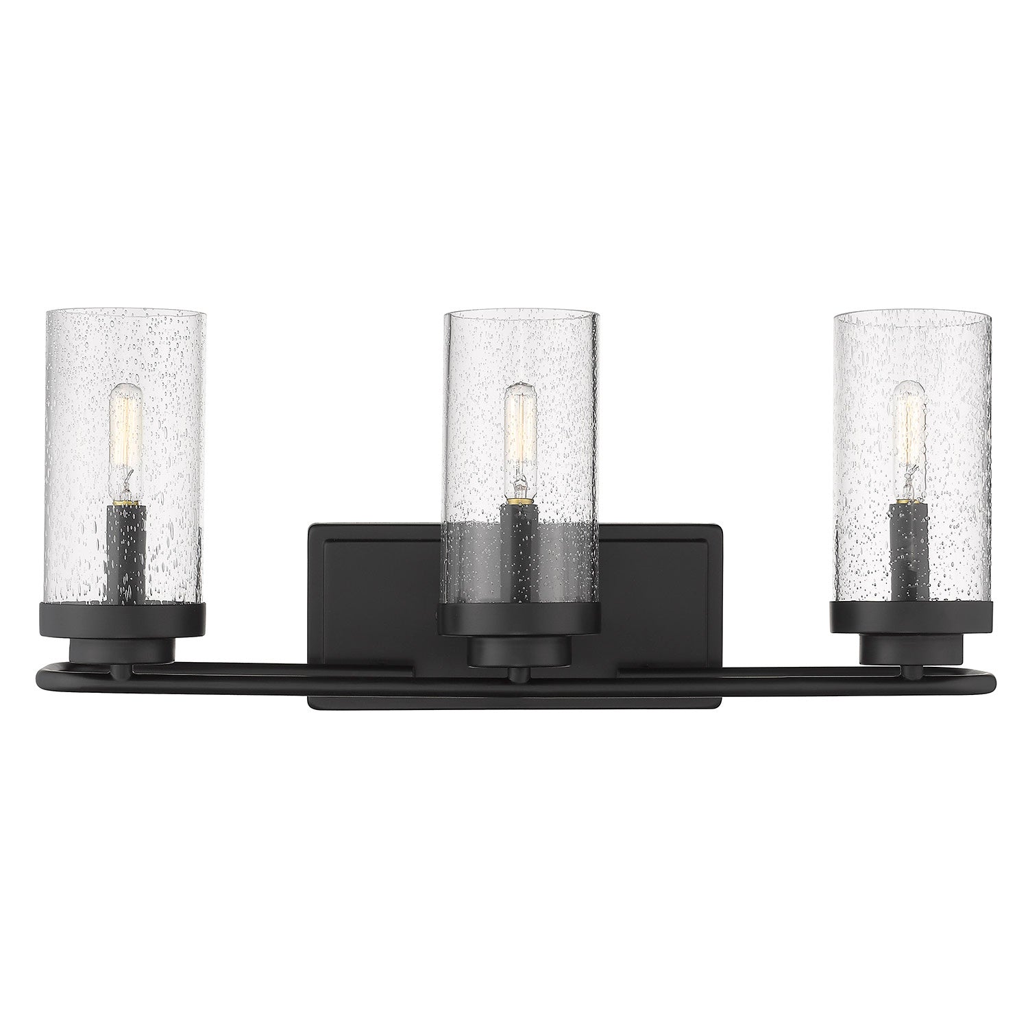 Golden - 2380-BA3 BLK-SD - Three Light Vanity Light - Holden - Matte Black