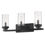 Golden - 2380-BA3 BLK-SD - Three Light Vanity Light - Holden - Matte Black