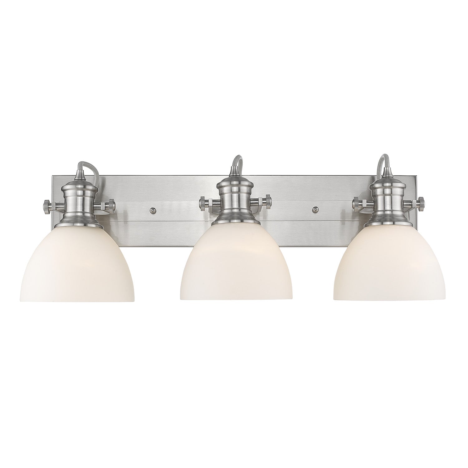 Golden - 3118-BA3 PW-OP - Three Light Bath Vanity - Hines - Pewter